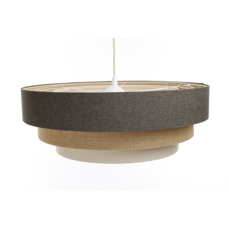 Lustr na lanku BOHO TRINITI 1xE27/60W/230V šedá/béžová/krémová