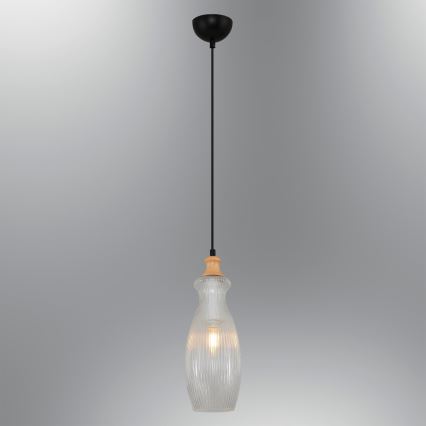 Lustr na lanku BOTTLE 1xE14/4W/230V čirá