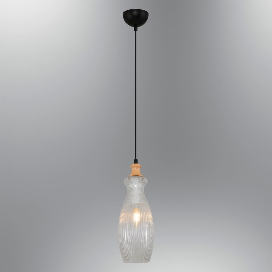 Lustr na lanku BOTTLE 1xE14/4W/230V čirá