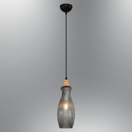 Lustr na lanku BOTTLE 1xE14/4W/230V kouřová