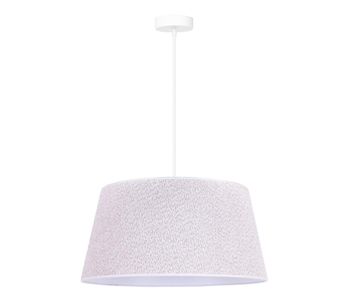 Duolla Lustr na lanku BOUCLE 1xE27/15W/230V pr. 50 cm bílá DU601474