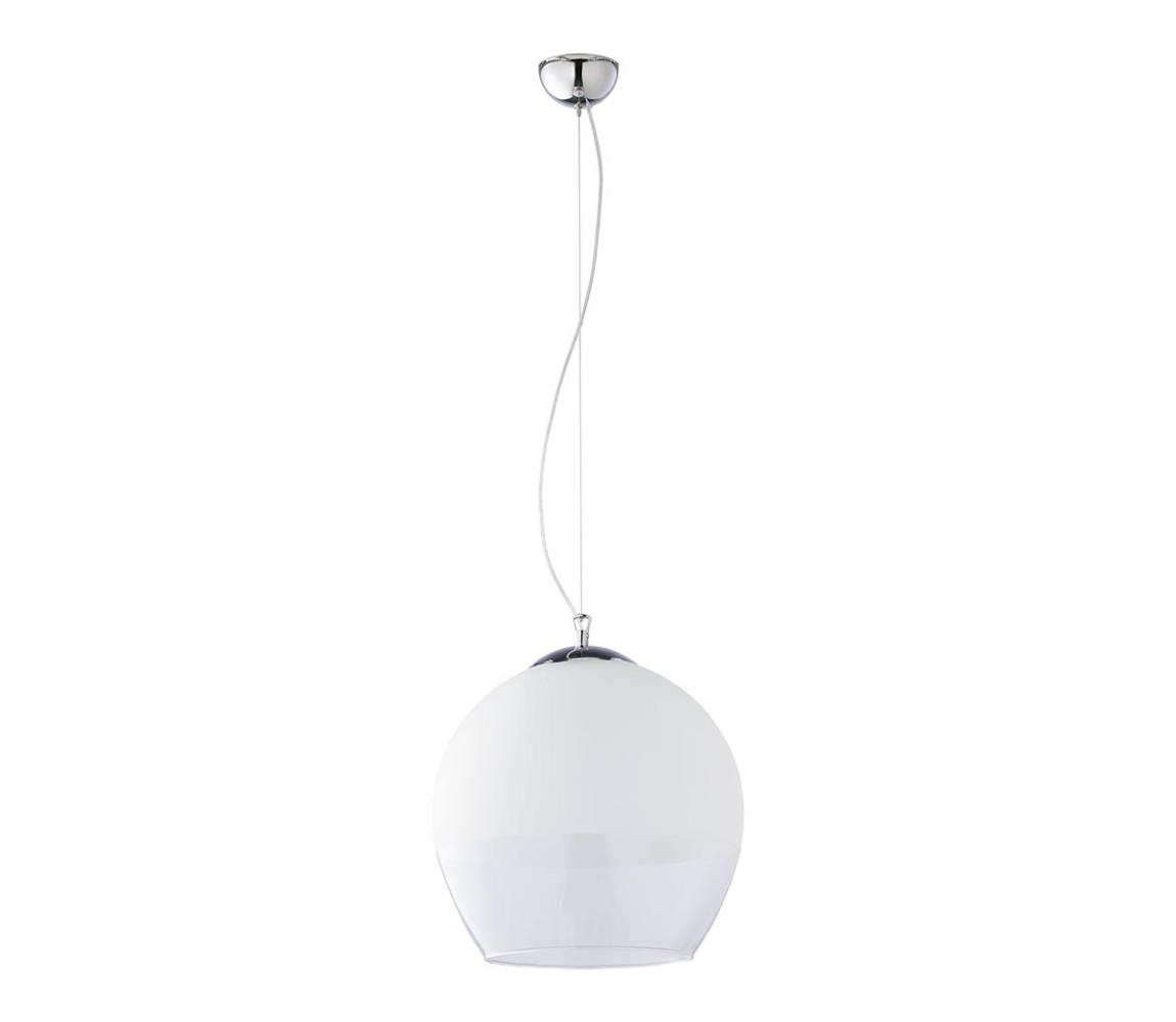 TK Lighting Lustr na lanku BOULETTE 1xE27/60W/230V bílá TK3343