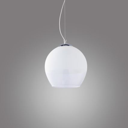 Lustr na lanku BOULETTE 1xE27/60W/230V bílá