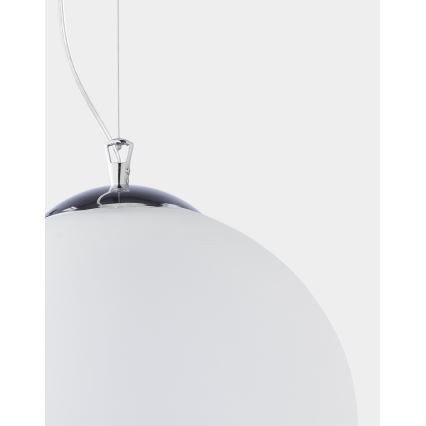Lustr na lanku BOULETTE 1xE27/60W/230V bílá