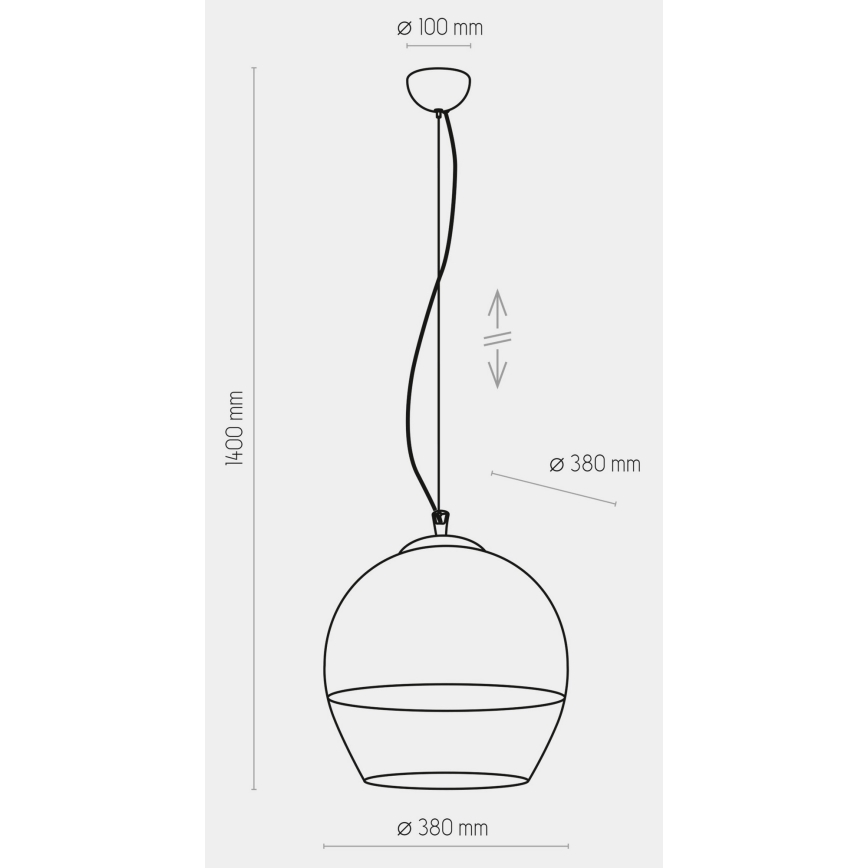 Lustr na lanku BOULETTE 1xE27/60W/230V bílá