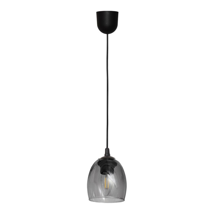 Lustr na lanku BRILLANT 1xE27/15W/230V šedá