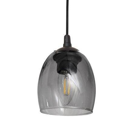 Lustr na lanku BRILLANT 1xE27/15W/230V šedá