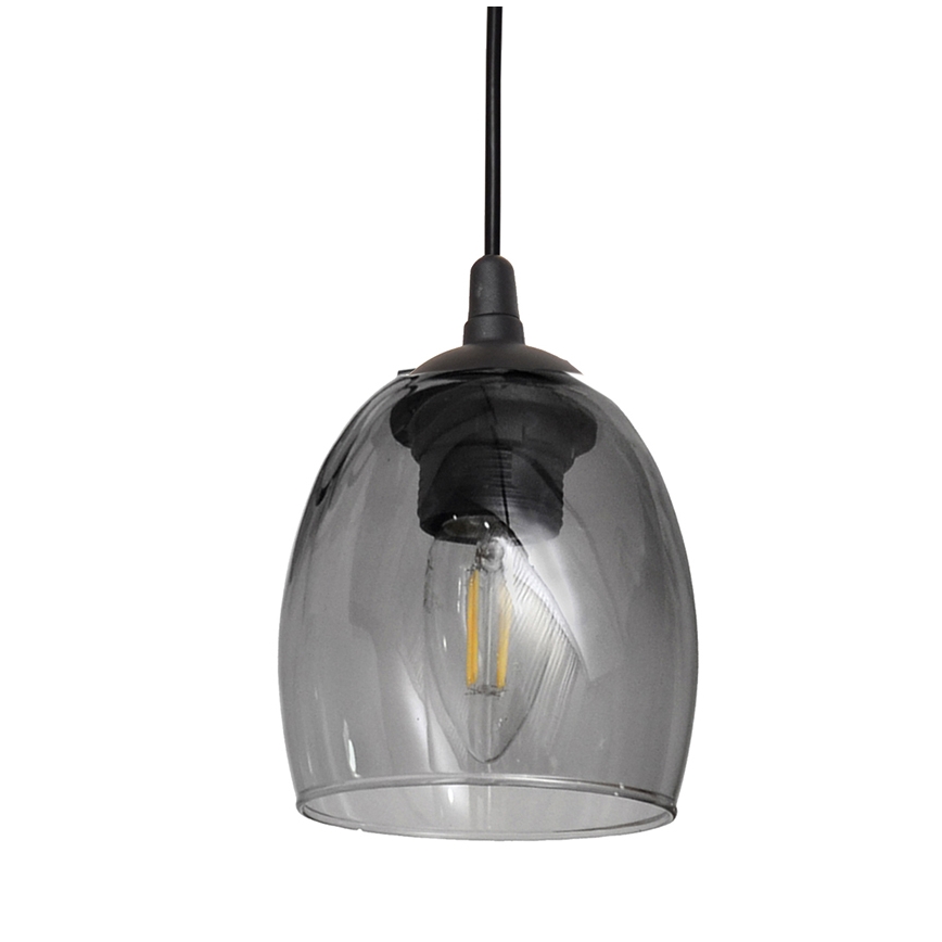 Lustr na lanku BRILLANT 1xE27/15W/230V šedá