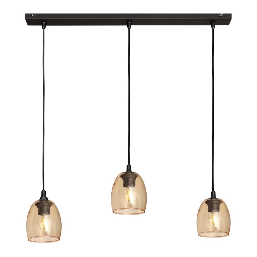 Lustr na lanku BRILLANT 3xE27/15W/230V béžová