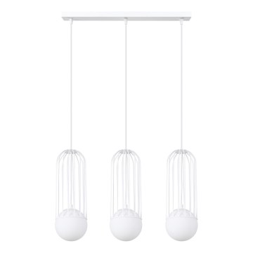 Lustr na lanku BRINA 3xG9/8W/230V bílá