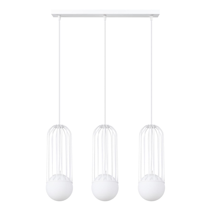Lustr na lanku BRINA 3xG9/8W/230V bílá