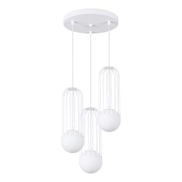 Lustr na lanku BRINA 3xG9/8W/230V bílá