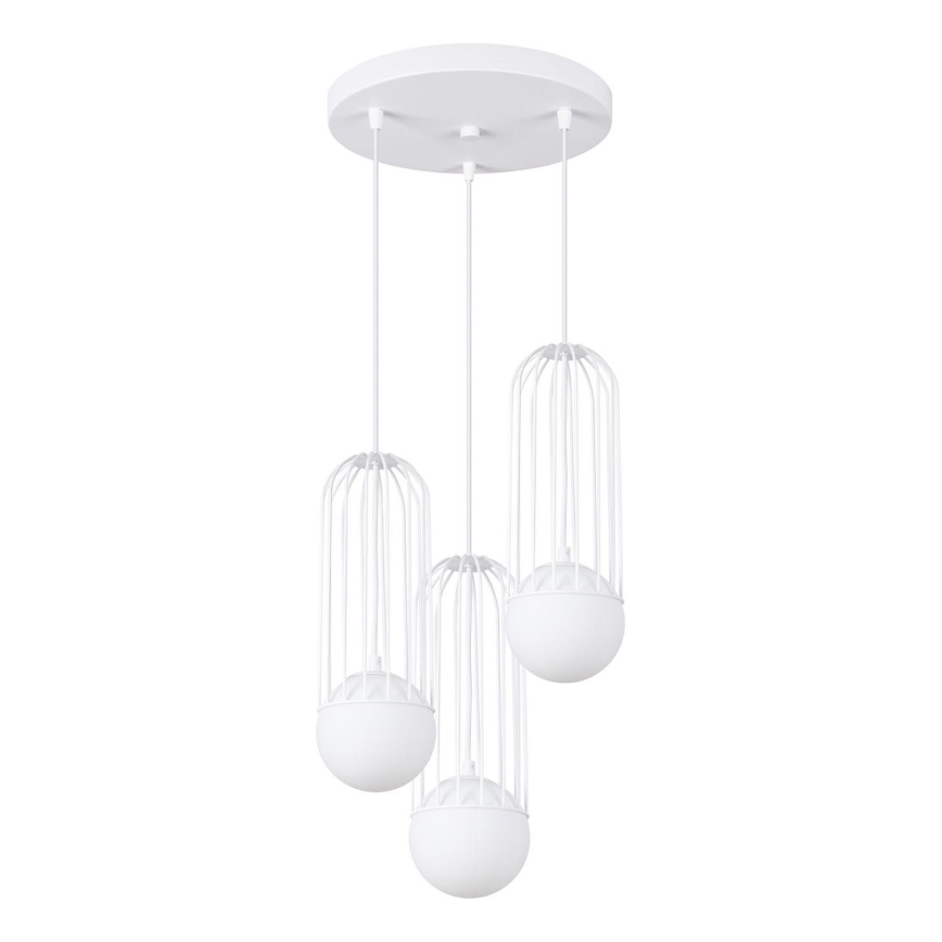 Lustr na lanku BRINA 3xG9/8W/230V bílá