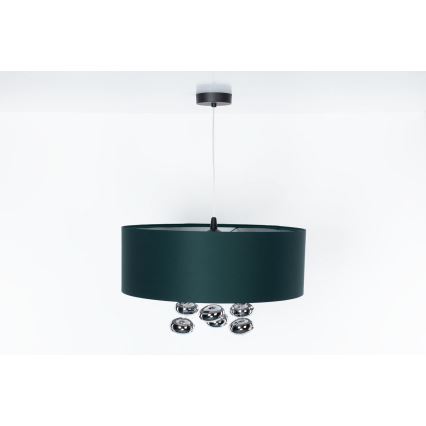 Lustr na lanku BUBBLE 1xE27/60W/230V pr. 40 cm zelená