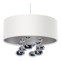 Lustr na lanku BUBBLE 1xE27/60W/230V pr. 50 cm bílá