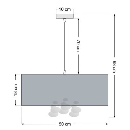 Lustr na lanku BUBBLE 1xE27/60W/230V pr. 50 cm zelená