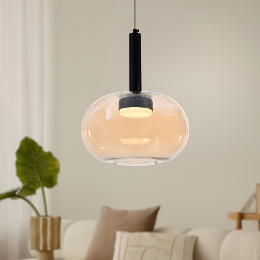 Lustr na lanku BUENO 1xGX53/9W/230V pr. 25 cm kouřová béžová