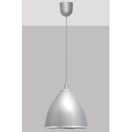 Lustr na lanku BULLET 1xE27/15W/230V stříbrná