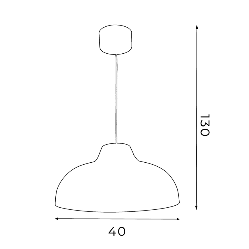 Lustr na lanku BURGOS 1xE27/60W/230V buk/bílá