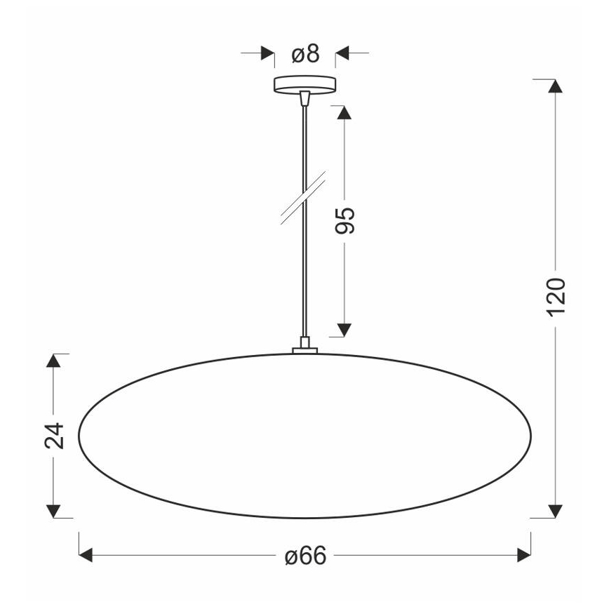 Lustr na lanku CAFEE 1xE27/40W/230V pr. 66 cm bílá