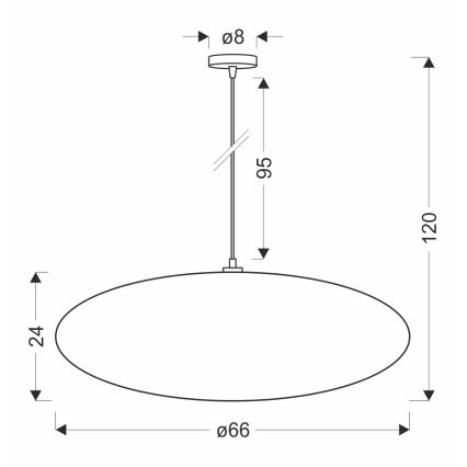 Lustr na lanku CAFEE 1xE27/40W/230V pr. 66 cm hnědá