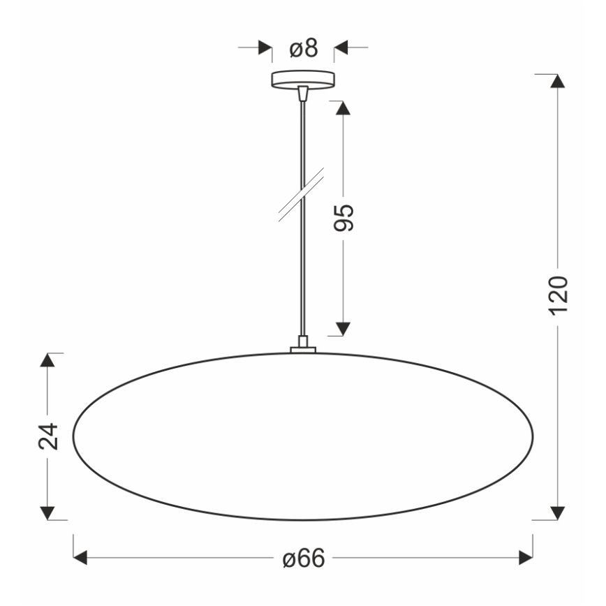 Lustr na lanku CAFEE 1xE27/40W/230V pr. 66 cm hnědá