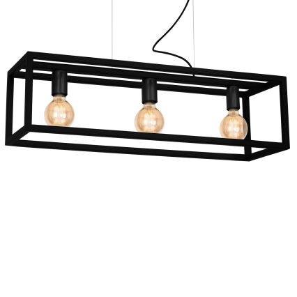 Lustr na lanku CAGE 3xE27/60W/230V
