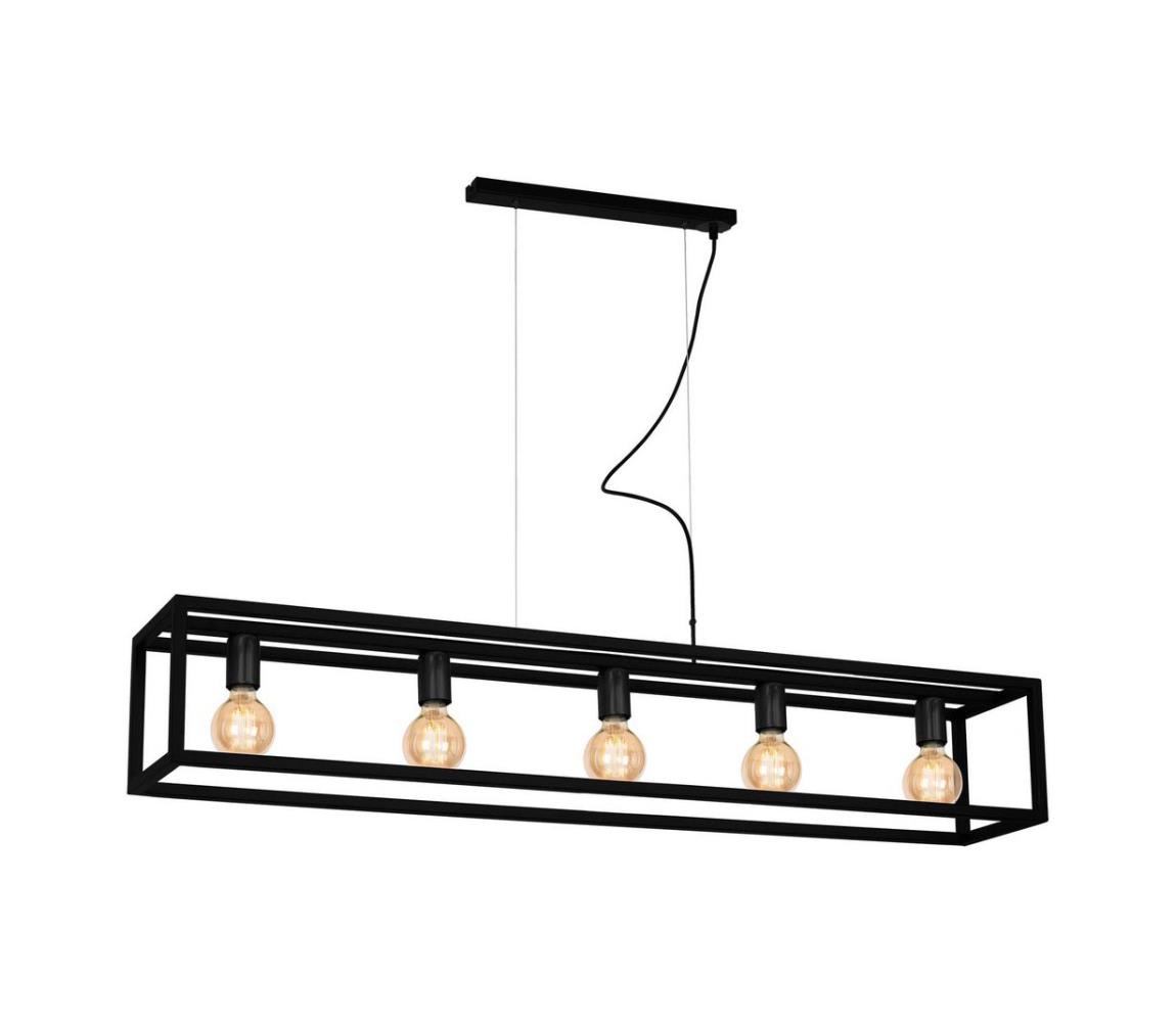 Milagro Lustr na lanku CAGE 5xE27/60W/230V černá MI0679