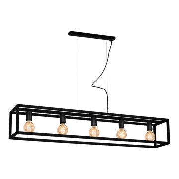 Lustr na lanku CAGE 5xE27/60W/230V