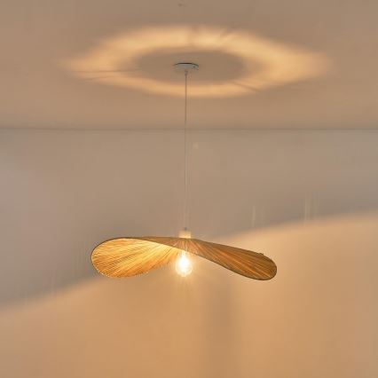 Lustr na lanku CALYPSO 1xE27/40W/230V pr. 70 cm bambus