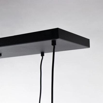 Lustr na lanku CALYPSO 4xGU10/60W/230V + 4xE27/60W černá/zlatá