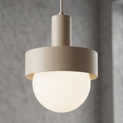 Lustr na lanku CANAN 1xE27/15W/230V pr. 20 cm béžová