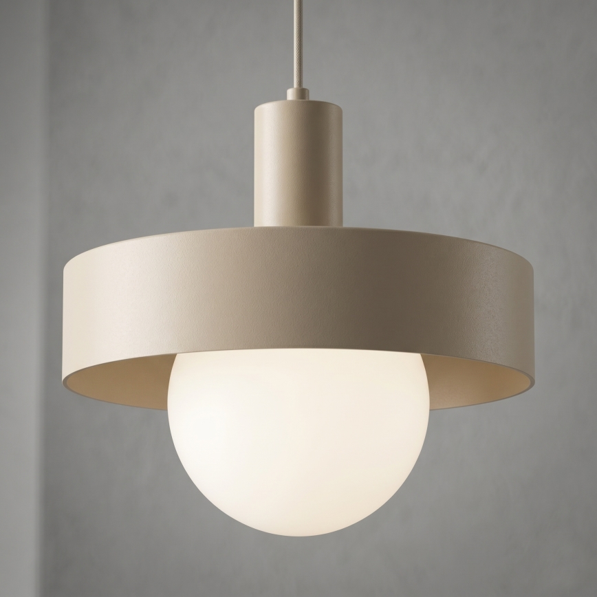 Lustr na lanku CANAN 1xE27/15W/230V pr. 29 cm béžová