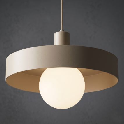Lustr na lanku CANAN 1xE27/15W/230V pr. 40 cm béžová