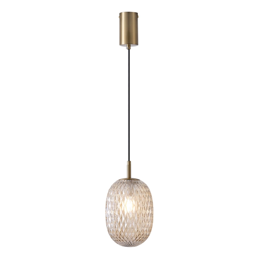 Lustr na lanku CANDY 1xE14/25W/230V čirá pr. 15 cm