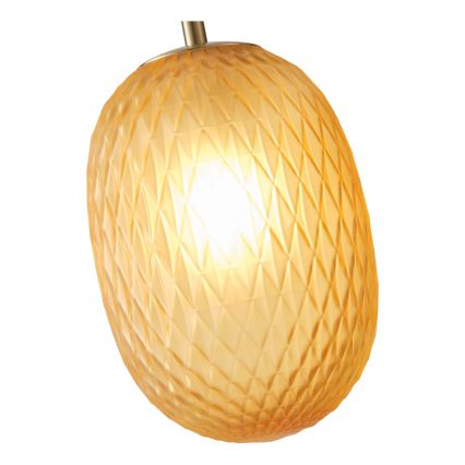 Lustr na lanku CANDY 1xE14/25W/230V hnědá pr. 15 cm