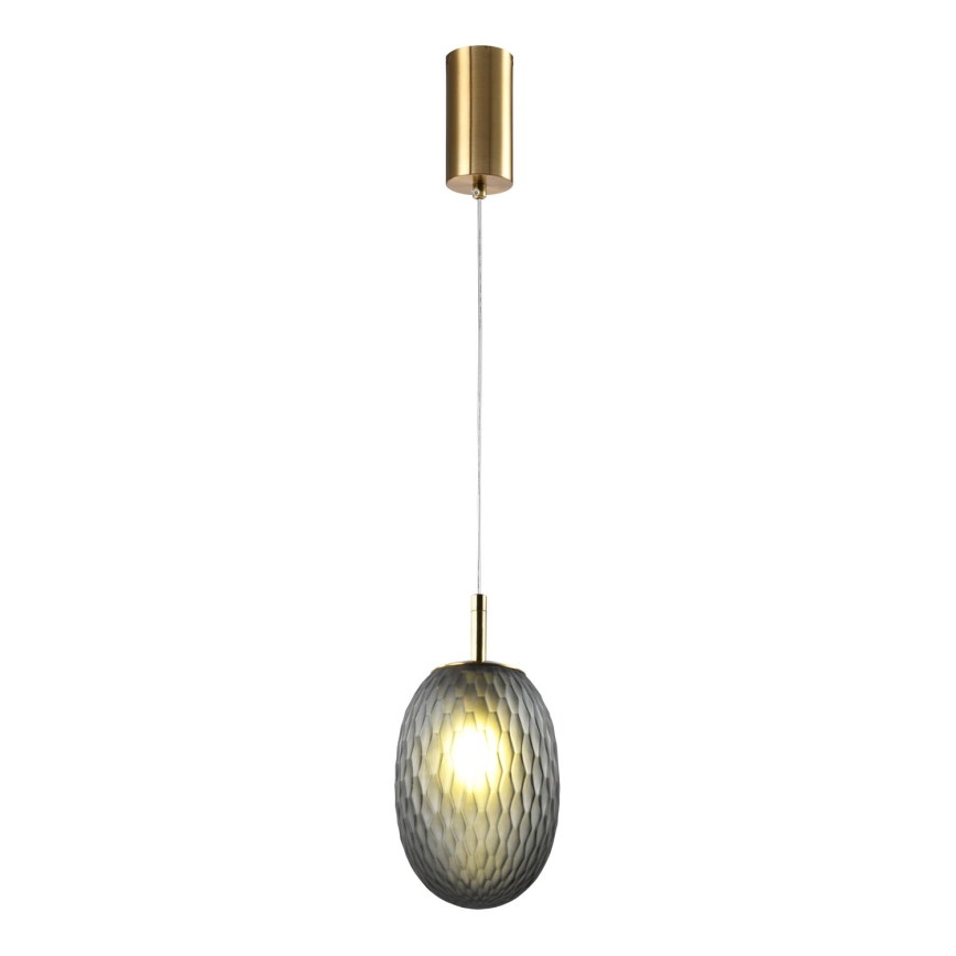 Lustr na lanku CANDY 1xE14/25W/230V šedá pr. 15 cm