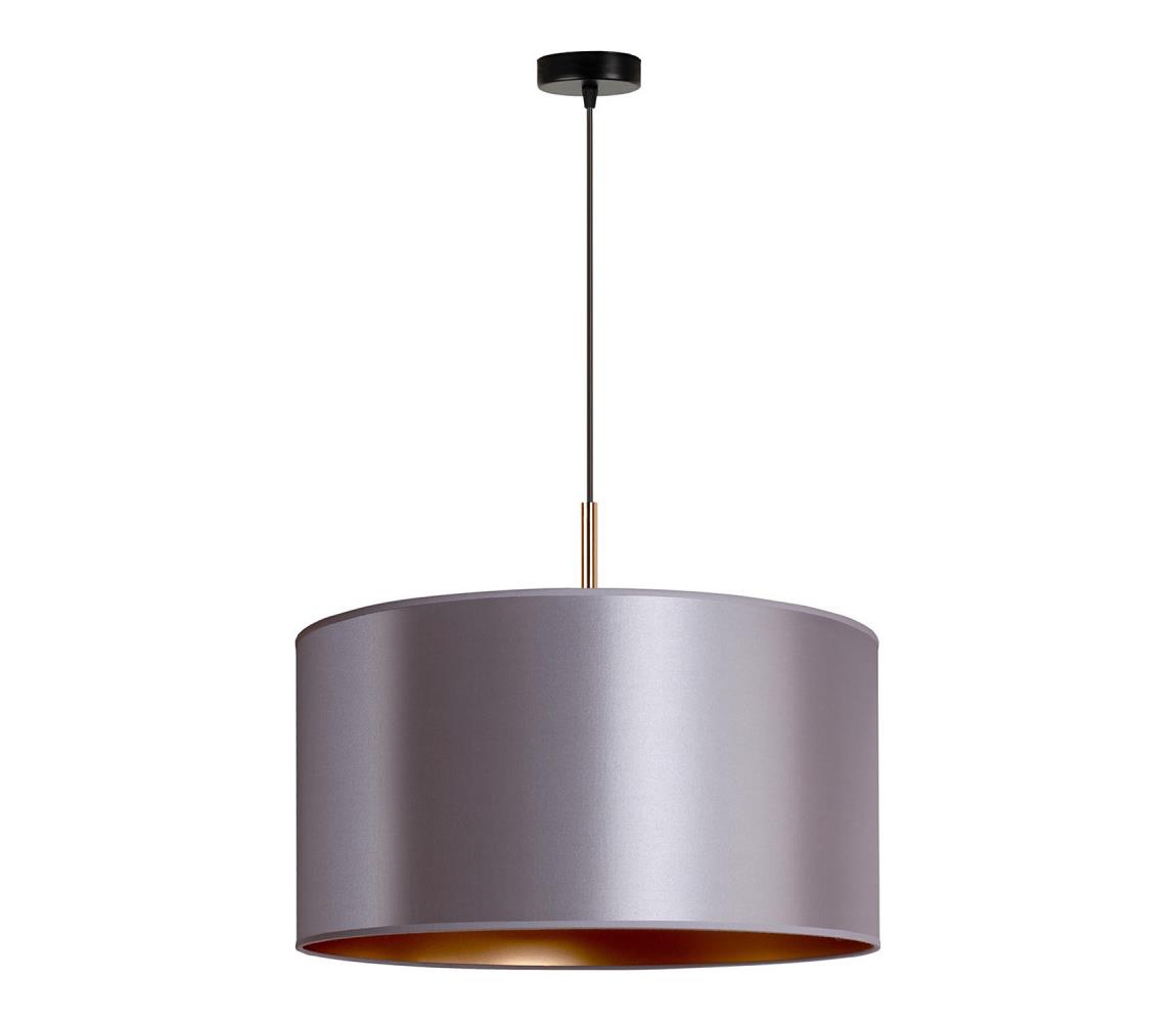 Duolla Lustr na lanku CANNES 1xE27/15W/230V pr. 45 cm stříbrná/měděná DU602440