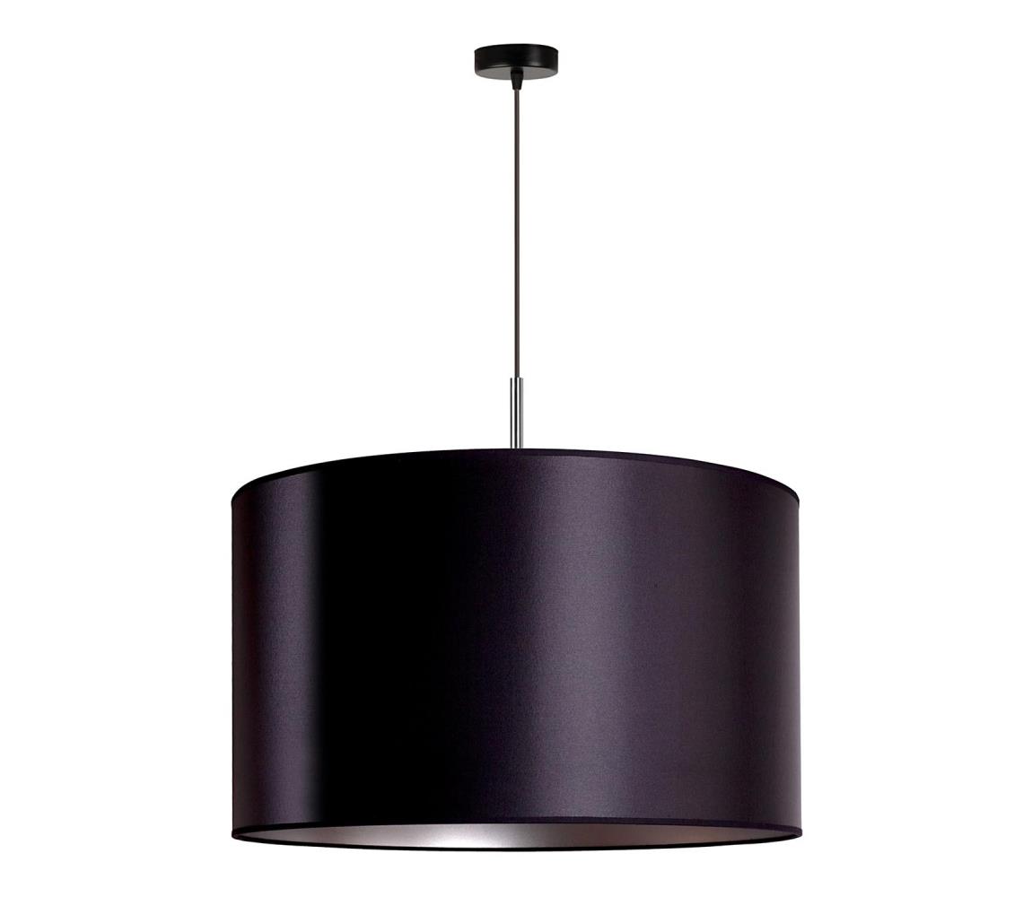 Duolla Lustr na lanku CANNES 1xE27/15W/230V pr. 50 cm černá/stříbrná DU602419