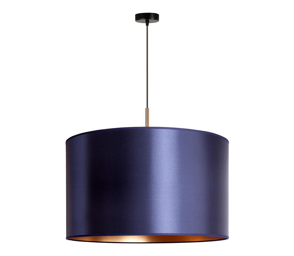 Duolla Lustr na lanku CANNES 1xE27/15W/230V pr. 50 cm modrá/měděná DU602358