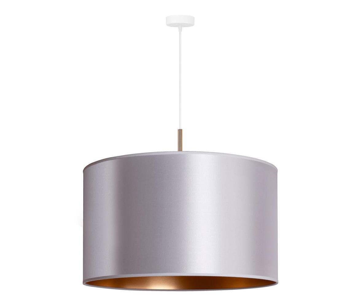 Duolla Lustr na lanku CANNES 1xE27/15W/230V pr. 50 cm stříbrná/měděná DU602327