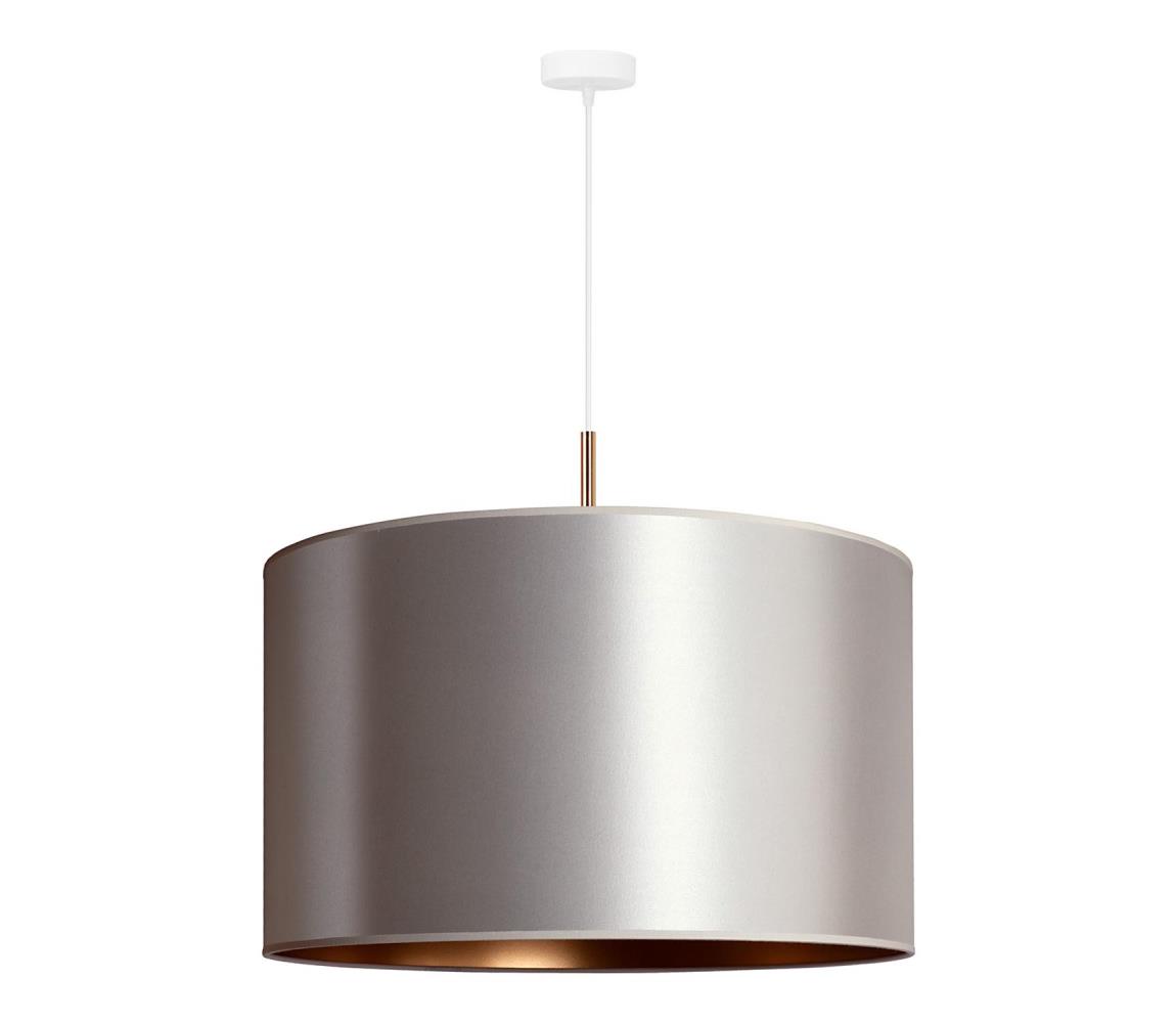 Duolla Lustr na lanku CANNES 1xE27/15W/230V pr. 50 cm stříbrná/měděná DU602334