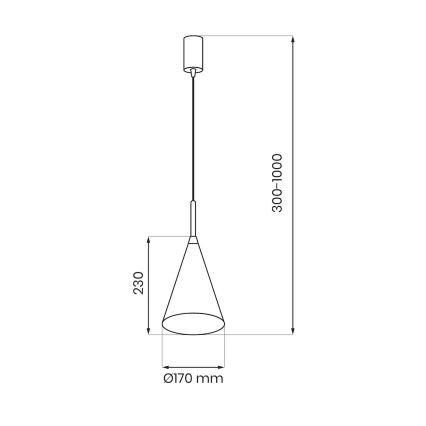Lustr na lanku CAPITAL 1xGX53/15W/230V pr. 17 cm béžová