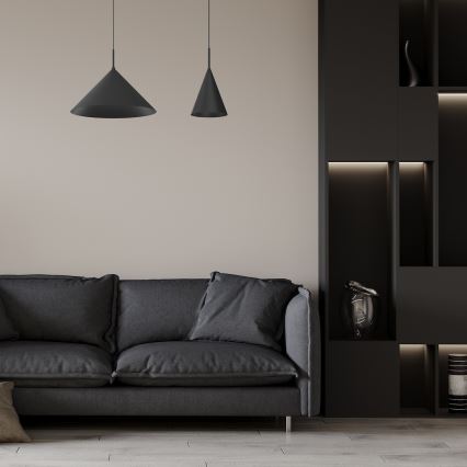 Lustr na lanku CAPITAL 1xGX53/15W/230V pr. 17 cm černá