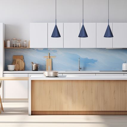 Lustr na lanku CAPITAL 1xGX53/15W/230V pr. 17 cm modrá