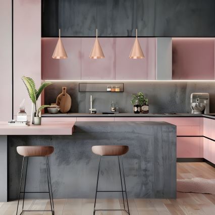 Lustr na lanku CAPITAL 1xGX53/15W/230V pr. 17 cm rose gold