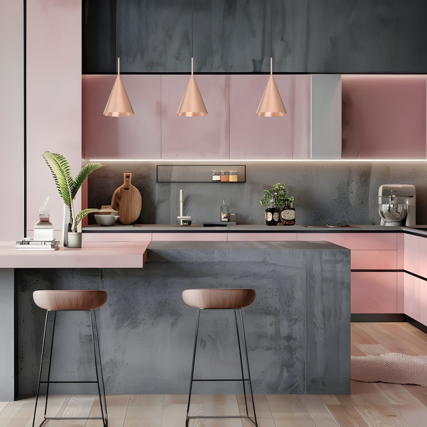 Lustr na lanku CAPITAL 1xGX53/15W/230V pr. 17 cm rose gold