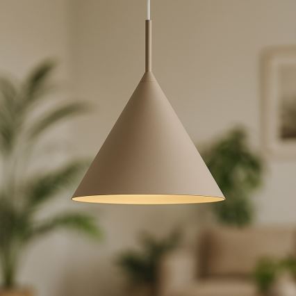 Lustr na lanku CAPITAL 1xGX53/15W/230V pr. 32 cm béžová