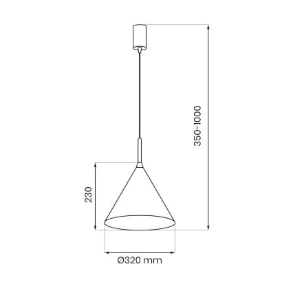 Lustr na lanku CAPITAL 1xGX53/15W/230V pr. 32 cm béžová