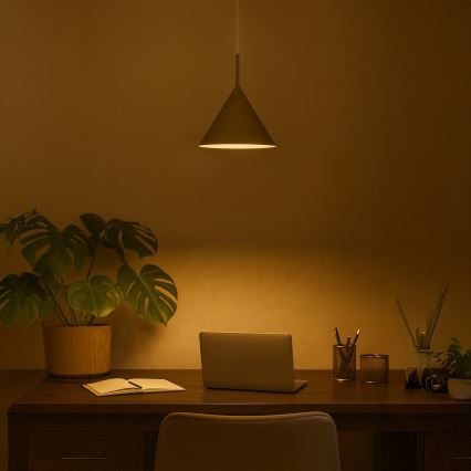 Lustr na lanku CAPITAL 1xGX53/15W/230V pr. 32 cm taupe